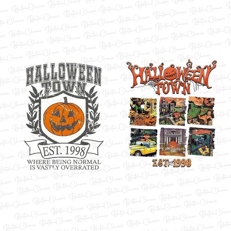 Halloweentown University Png, Halloween Town Est 1998 Png, Fall Pumpkin Digital Download, Retro Halloween Sublimation, Vintage Halloween Png - 1.jpg