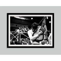 the kinks ready steady go poster, black and white, vintage print, retro music wall art, concert poster, printable wall a