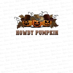 howdy pumpkin png, pumpkin png, western fall png, fall sublimation design, fall png, autumn sublimat