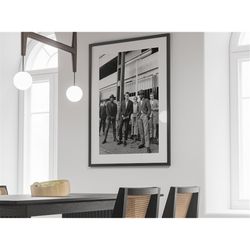 dexys midnight runners band poster, black and white, vintage print, music studio decor, printable wall art, retro poster