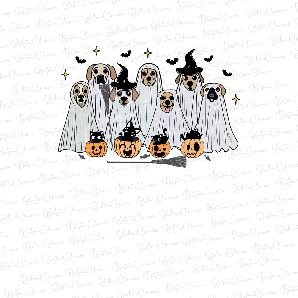 Retro Halloween Png, Halloween Sublimation Design, Halloween Dog Png, Ghost Dog Png, Fall Sublimation, Pumpkin Png, Spooky Season Png - 1.jpg