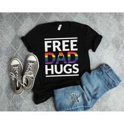 free dad hugs lgbt awareness shirt pride and father's day gift tshirt