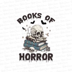 skull books spooky png file,clipart halloween, spooky season, crafts, sublimation, gothic autumn v