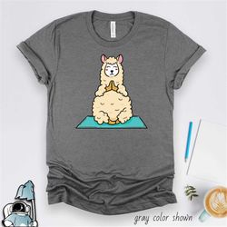 yoga llama shirt zen and meditation animal lover yogi gift tshirt