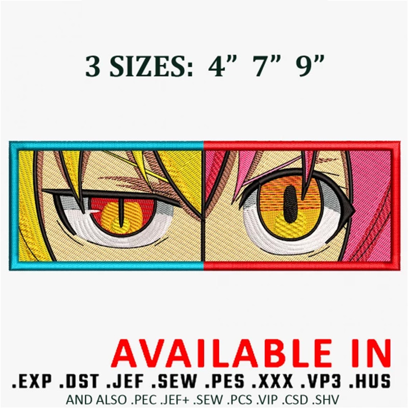 Dragons Maid Tohru Eyes Embroidery design