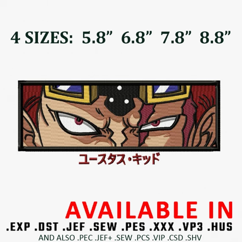 Eustass Kid Eyes Embroidery design