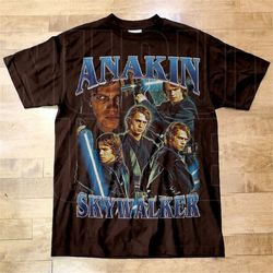 vintage style anakin skywalker t shirt, unisex shirt, anakin skywalker 90s retro design graphic tee shirt as97