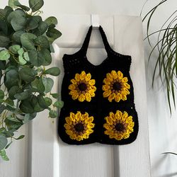 Bag Summer Crochet Sunflower Bag Handmade