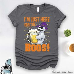 here for the boos halloween shirt funny beer party gift tshirt