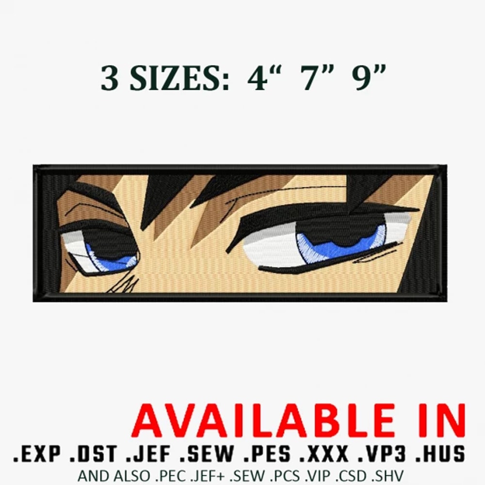 Giyu eyes Embroidery Design