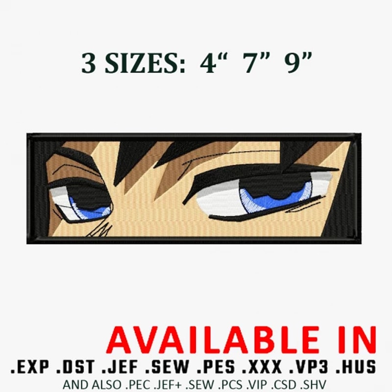 Giyu eyes Embroidery Design