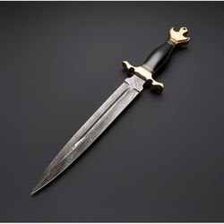 carbon steel knife, hunting knife with sheath, fixed blade camping knife, bowie knife, handmade knives, gifts for men