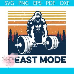 vintage king kong weightlifting svg, king kong gym svg, animal svg