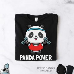 panda gym shirt, weightlifting shirt, panda shirt, powerlifter shirt, trainer gift t-shirt, weight lifting workout shirt