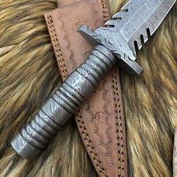 carbon steel knife, hunting knife with sheath, fixed blade camping knife, bowie knife, handmade knives, gifts for men