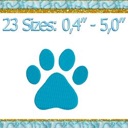 paw print machine embroidery design