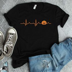 pumpkin shirt, halloween heartbeat shirt, pumpkin heartbeat, pumpkin gifts, halloween gifts, halloween spirit shirt, pum