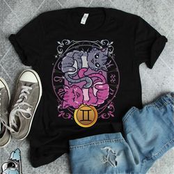 gemini cat zodiac shirt  astrology kitten horoscope animal lover gift tshirt