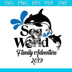 sea world family adventure 2019, killer whales svg, sea world svg