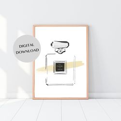 perfume bottle - minimalist simple digital print