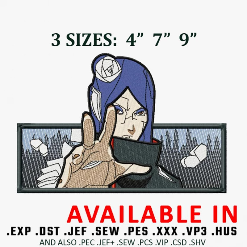 Konan frame Embroidery Design