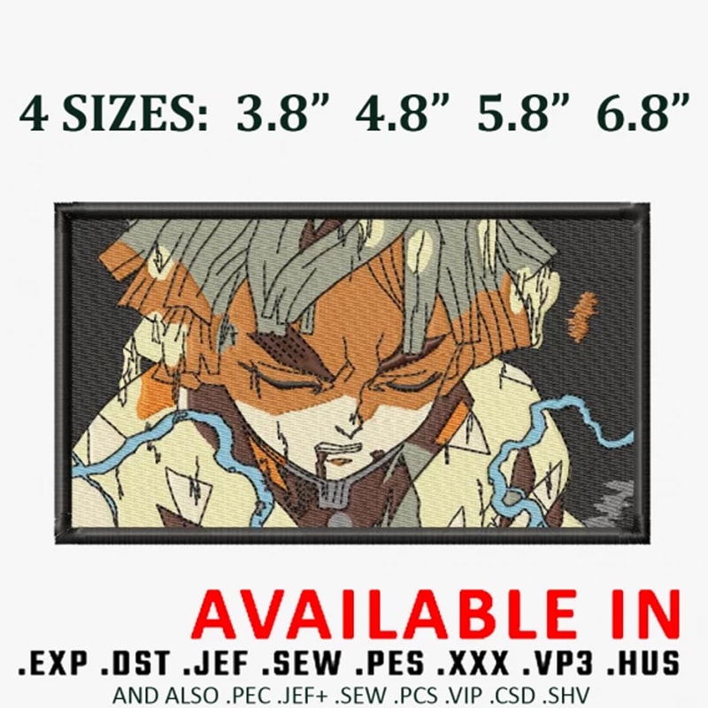 Zenitsu sleep Embroidery Design