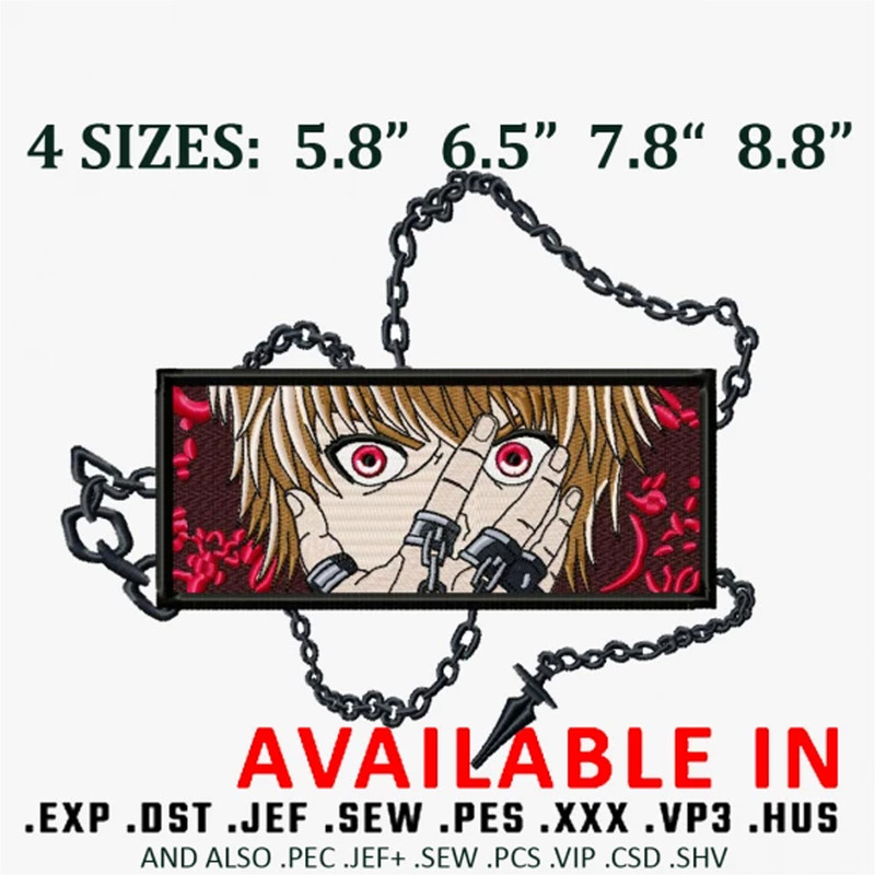 Kurapika Embroidery Design