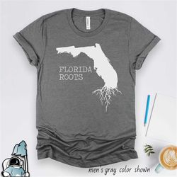 florida roots shirt  state map fl art print gift tshirt