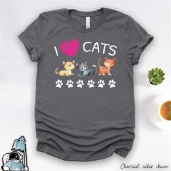 love cats shirt  pet owner animal rescue gift tshirt