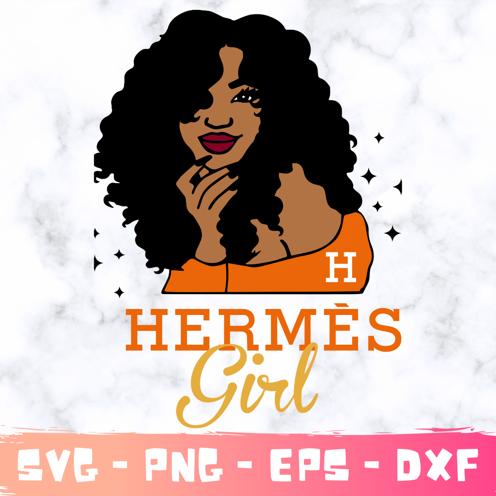 Hermes girl Svg, Fashion Brand Svg,Famous Brand Svg, Silhouette Svg Files, Layered Files, Hermes PNG-SVG-EPS-DXF-PDF.
