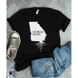 georgia roots shirt  state map love ga print gift tshirt
