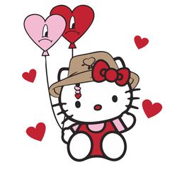 hello kitty benito cupid valentine svg