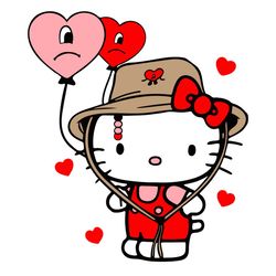 valentines bad bunny heart hello kitty svg