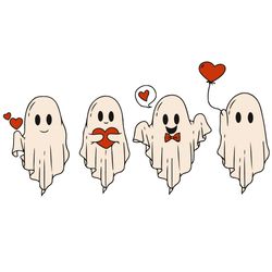 cute valentines day ghost spooky svg
