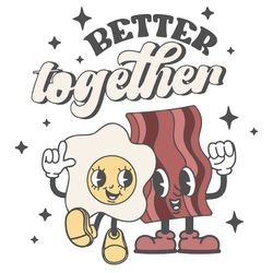 retro valentine better together svg