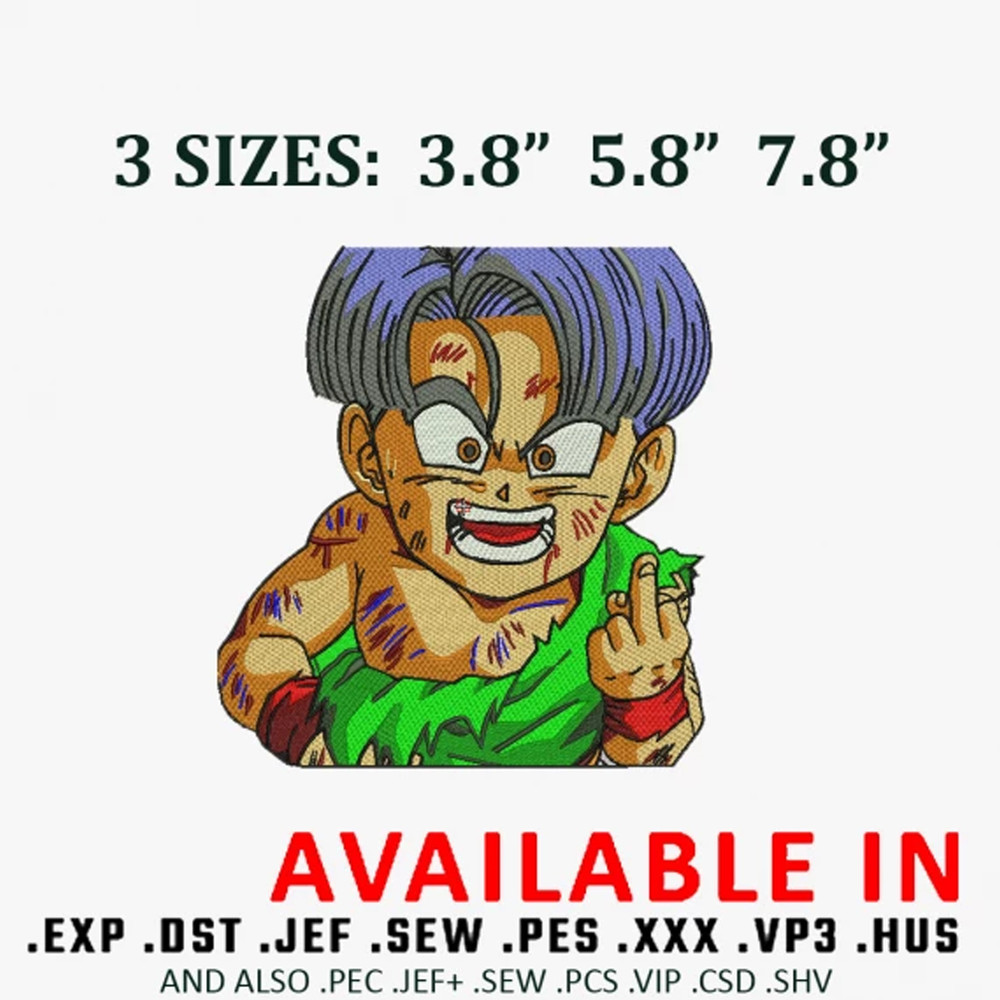 Trunks finger Embroidery Design