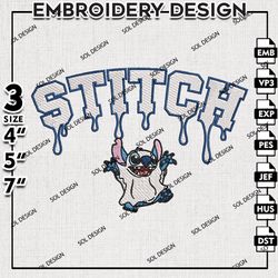 Stitch Ghost Halloween Embroidery Designs, Spooky Season, Halloween Embroidery Files, Machine Embroidery Designs