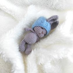 baby bunny crochet toys Bunnies Pregnancy gift for first time moms Newborn gift photo props newborn Stuffed Animals
