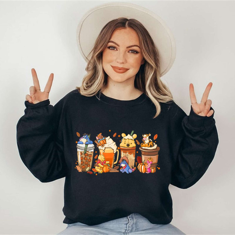 Winnie The Pooh Coffee Latte Shirt Sweatshirt , Vintage Fall Season Sweatshirt , Halloween Costume, Cute Halloween Pumpkin Sweatshirt3.png