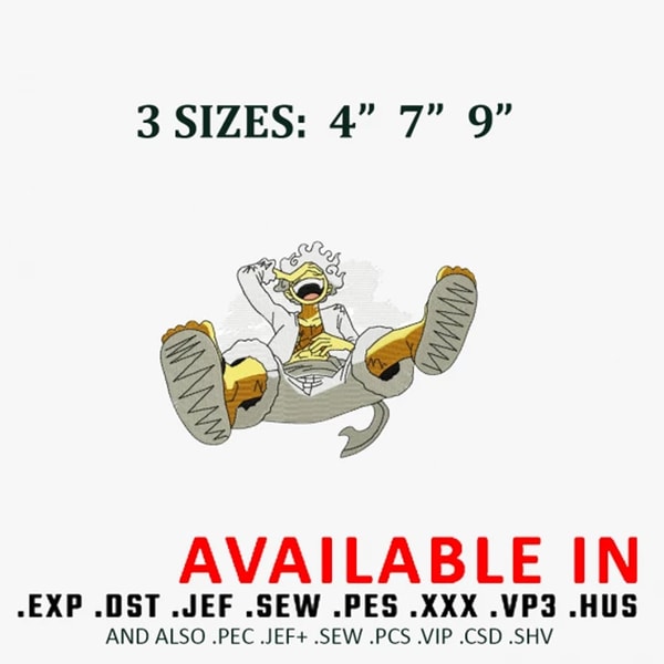 Luffy g5 smile Embroidery Design