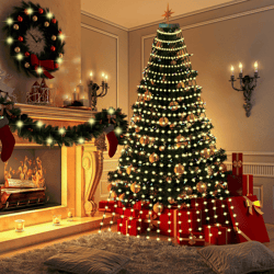 Christmas Tree Decorative String Lights Holiday Courtyard Layout
