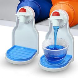 2 Pack Laundry Detergent Cup Holder, Detergent Drip Catcher (Upgraded Drip Tray), No More Mess or Leaks, Grip Style2 Pac
