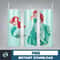 Little Mermaid Tumbler Wrap, 20 oz Skinny Tumbler Wrap, Little Mermaid Sublimation Designs, Mermaid Princess Girls (6).jpg