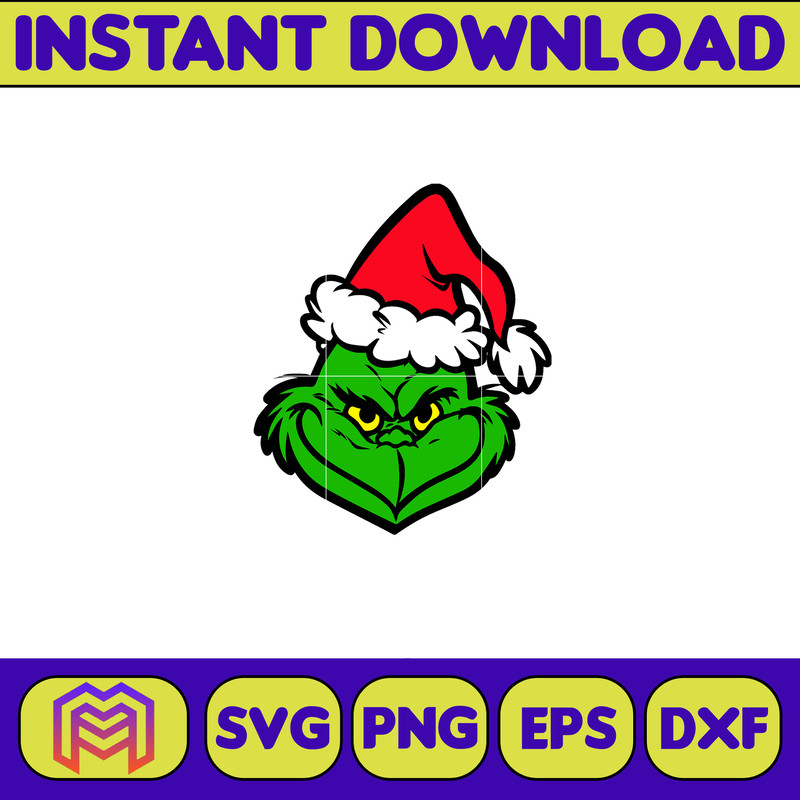 Grinch SVG, Grinch Christmas Svg, Grinch Face Svg, Grinch Hand Svg, Clipart Cricut Vector Cut File, Instant Download (434).jpg