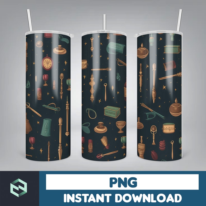 Harry Tumbler Wrap, 20 oz Potter Tumbler PNG, Image Sublimation, Harry Magic Tumbler, HP Wizard Tumbler (13).jpg