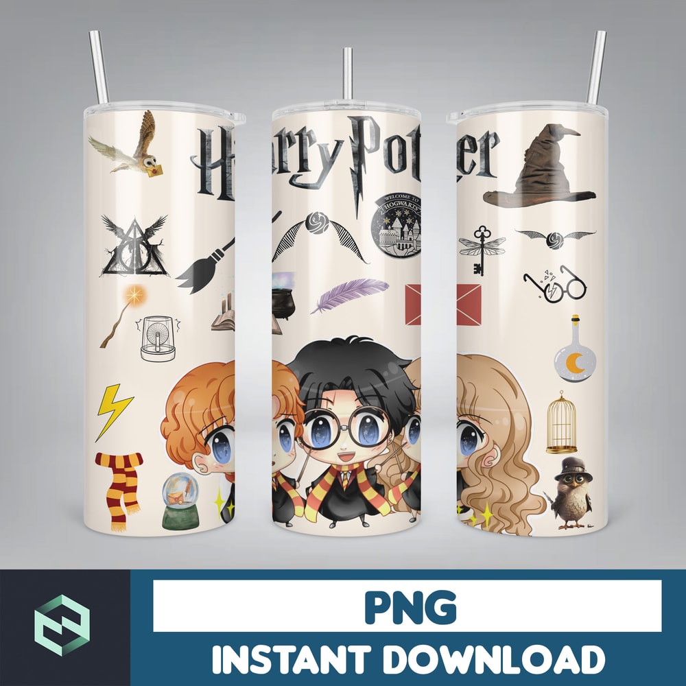 Harry Tumbler Wrap, 20 oz Potter Tumbler PNG, Image Sublimation, Harry Magic Tumbler, HP Wizard Tumbler (3).jpg