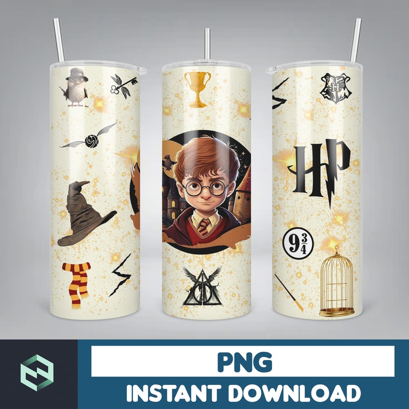 Harry Tumbler Wrap, 20 oz Potter Tumbler PNG, Image Sublimation, Harry Magic Tumbler, HP Wizard Tumbler (4).jpg