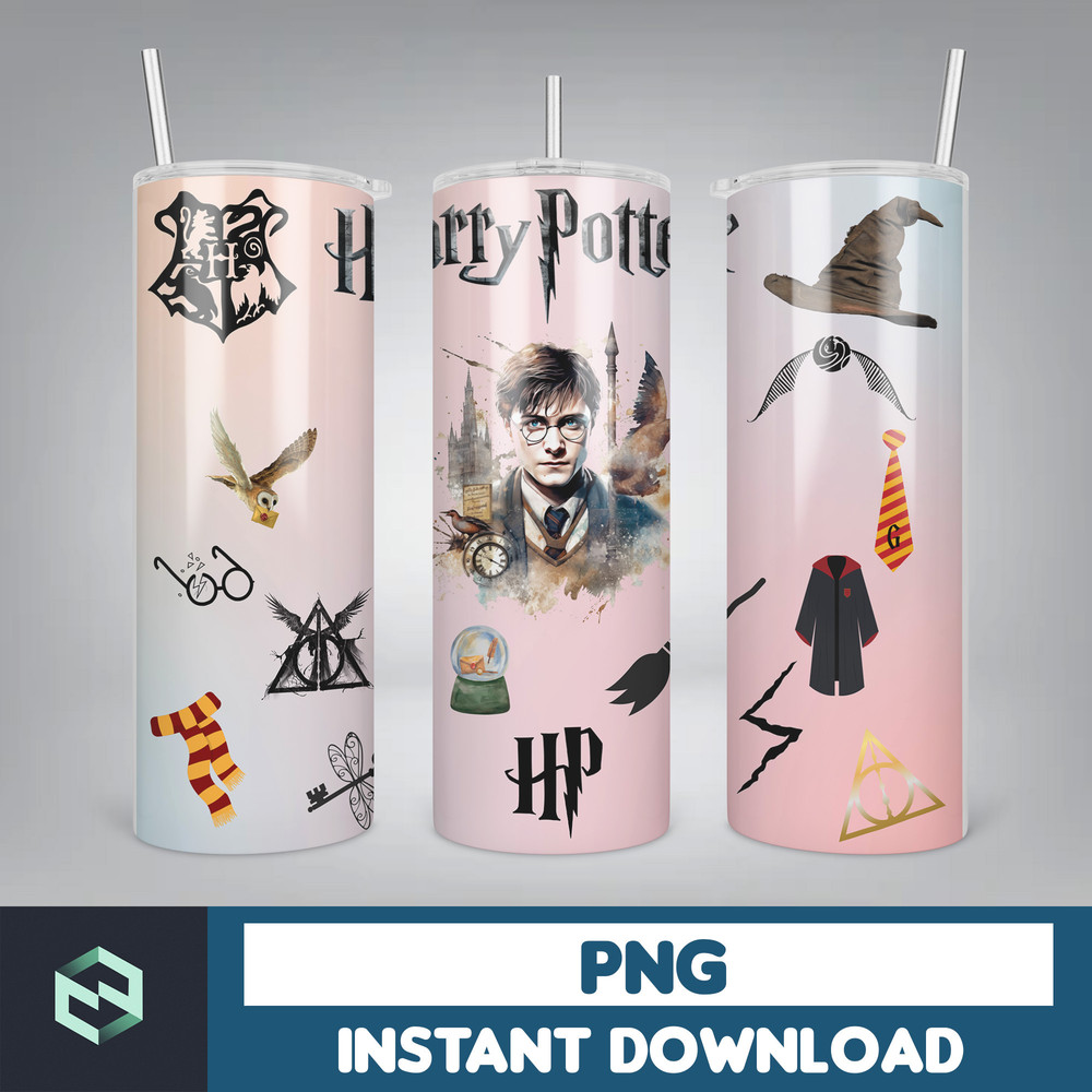 Harry Tumbler Wrap, 20 oz Potter Tumbler PNG, Image Sublimation, Harry Magic Tumbler, HP Wizard Tumbler (6).jpg