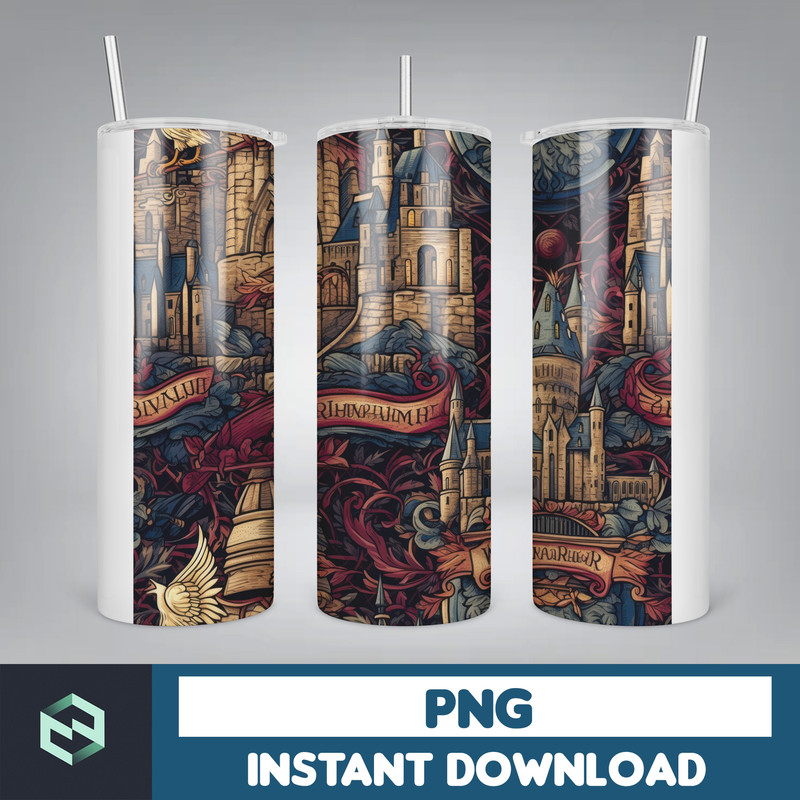Harry Tumbler Wrap, Harry Magic Tumbler, 20 oz Potter Tumbler PNG Image Sublimation, HP Wizard Tumbler (2).jpg