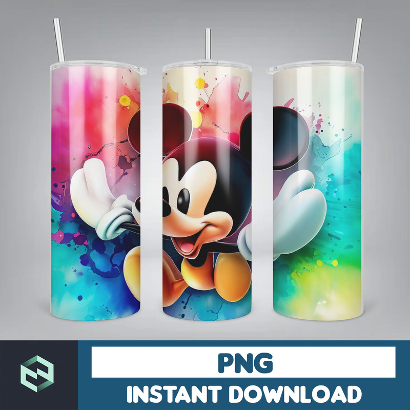 3D Mickey Mouse Tumbler Wrap, 20 OZ 3D Cartoon Sublimation Designs, Kids Cartoon Tumbler Wrap (2).jpg